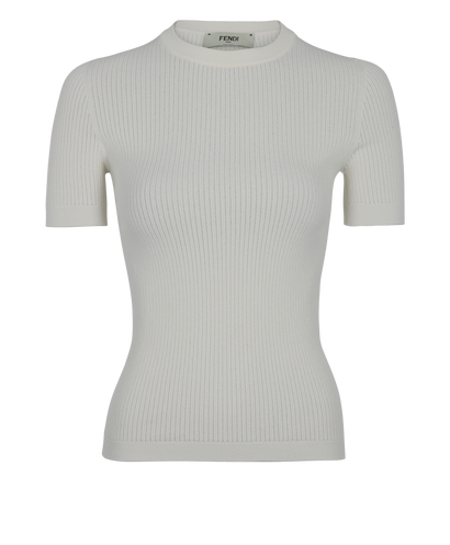 Fendi Ribbed Short Sleeves Top, front view