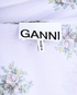 Ganni Floral Sheer Shirt, &pound;40, Clothing, Light Blue, Polyester (Polymer), Other view