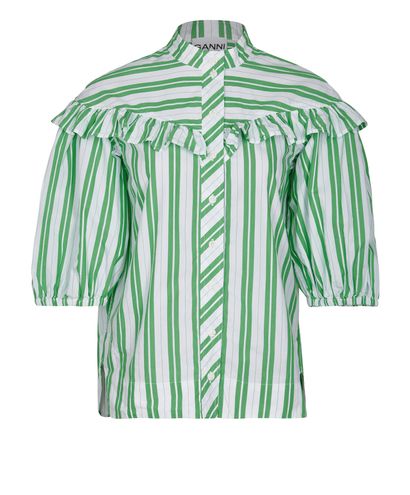 Ganni Responsible Striped Blouse, front view