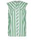 Ganni Responsible Striped Frill Blouse, front view