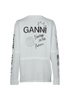 Ganni 'Living In The Future' Long Sleeve Top, back view