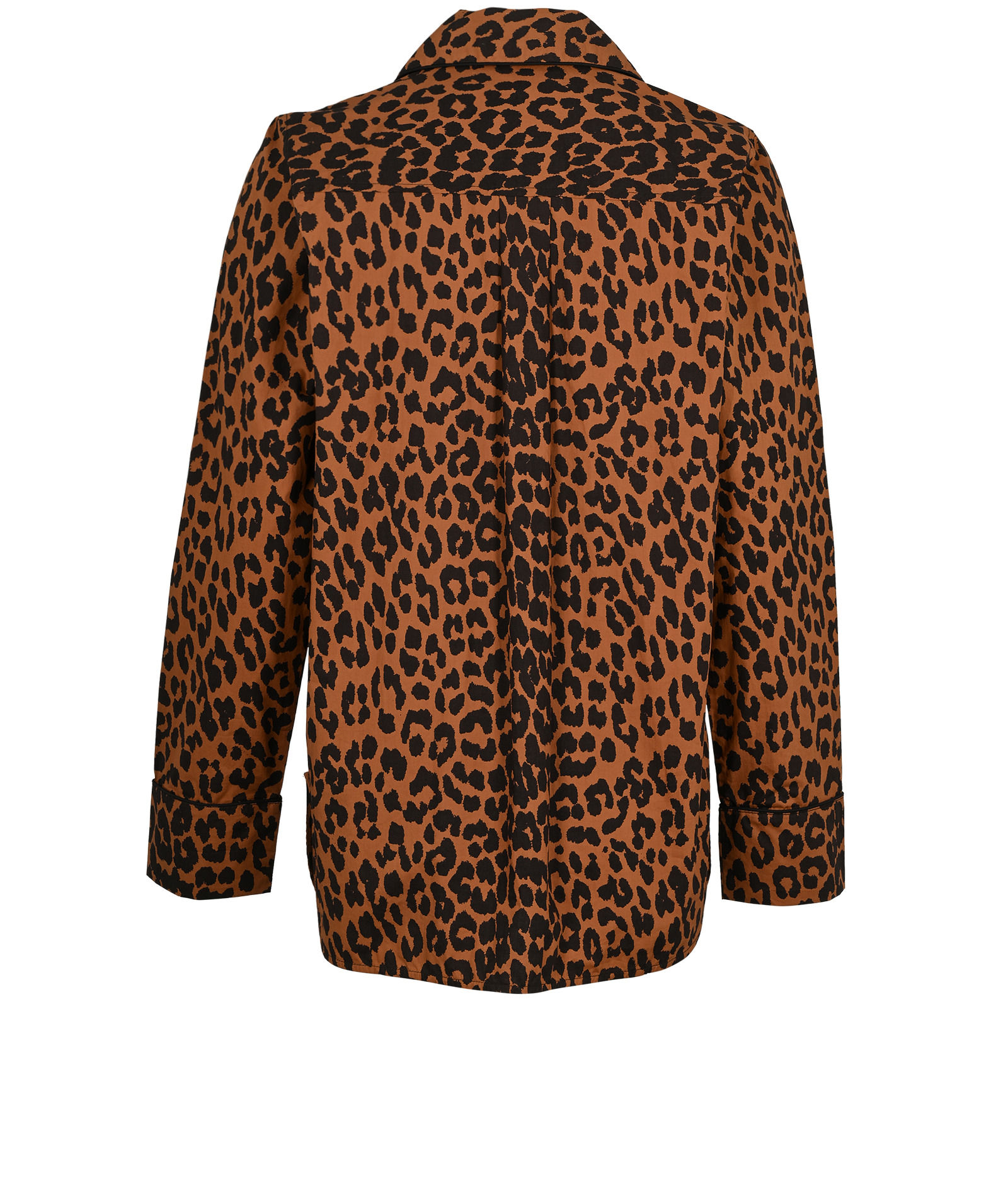 Ganni Leopard Print Shirt, &pound;80, Clothing, Brown, Cotton, Back view