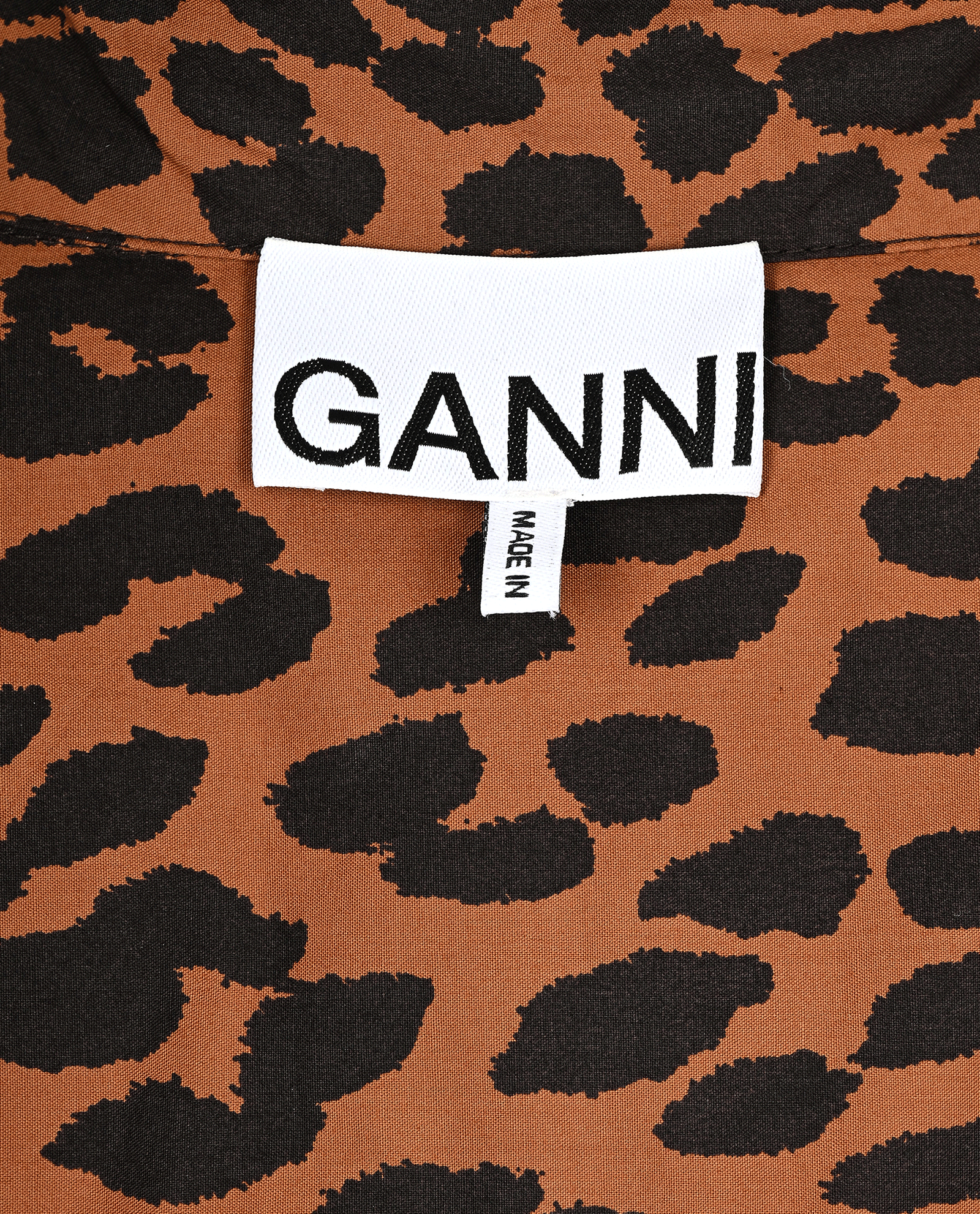 Ganni Leopard Print Shirt, &pound;80, Clothing, Brown, Cotton, Other view