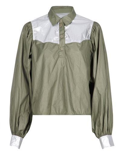Ganni Mica ColorBlock Tech Top, front view