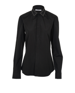 Givenchy Studded Collar Shirt, Cotton, Black, UK10, 2*