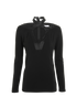 Givenchy Tie Neck Blouse, &pound;120, Clothing, Black, Viscose, Front view