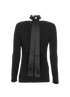 Givenchy Tie Neck Blouse, &pound;120, Clothing, Black, Viscose, Back view