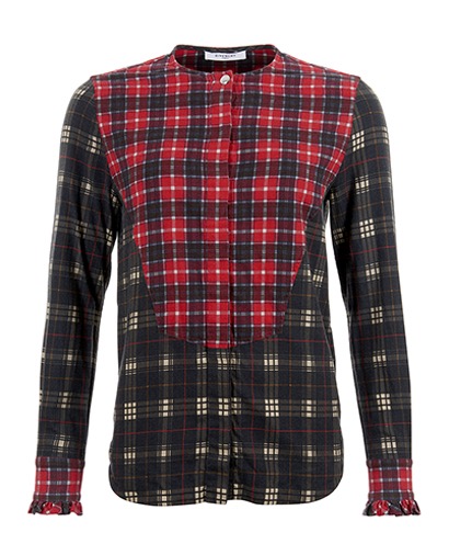 Givenchy Plaid Long Sleeve Shirt, front view