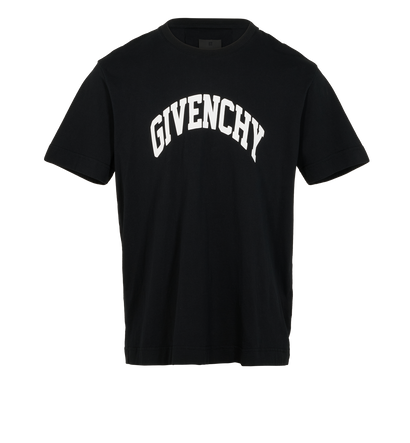 Givenchy College Logo T-Shirt, &pound;110, Clothing, Black, Cotton, Front view