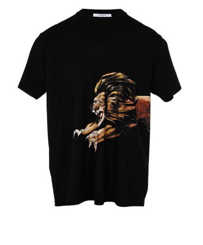 Givenchy Lion T Shirt, &pound;110, Clothing, Black, Cotton, Front view