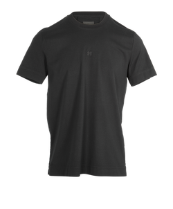 Givenchy Embroidered 4G Logo T-Shirt, Mens, Cotton, Black, Sz L, 3*