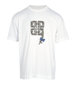 Givenchy 4G Braid Logo T-Shirt, Mens, Cotton, White, Sz M, 3*