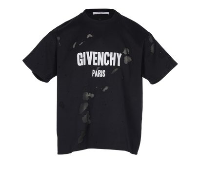 Givenchy Oversized Distressed Logo T-Shirt, front view