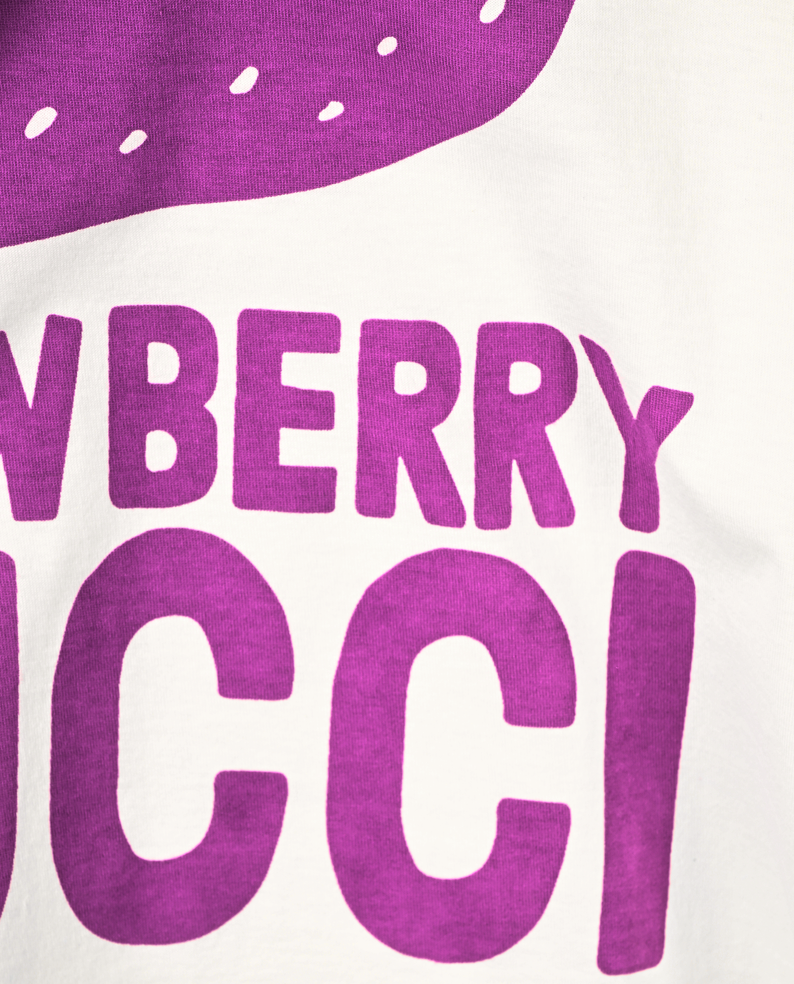 Gucci Strawberry T-Shirt, &pound;150, Clothing, Purple/White, Cotton, Other view