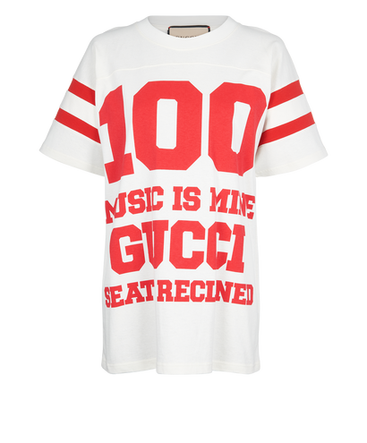 Gucci 100 Print Oversized T-Shirt, front view