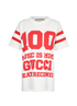 Gucci 100 Print Oversized T-Shirt, front view