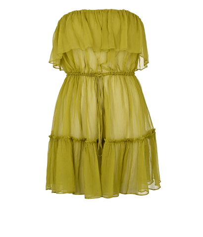 Gucci Ruffle Top, &pound;150, Clothing, Green, Silk, Front view