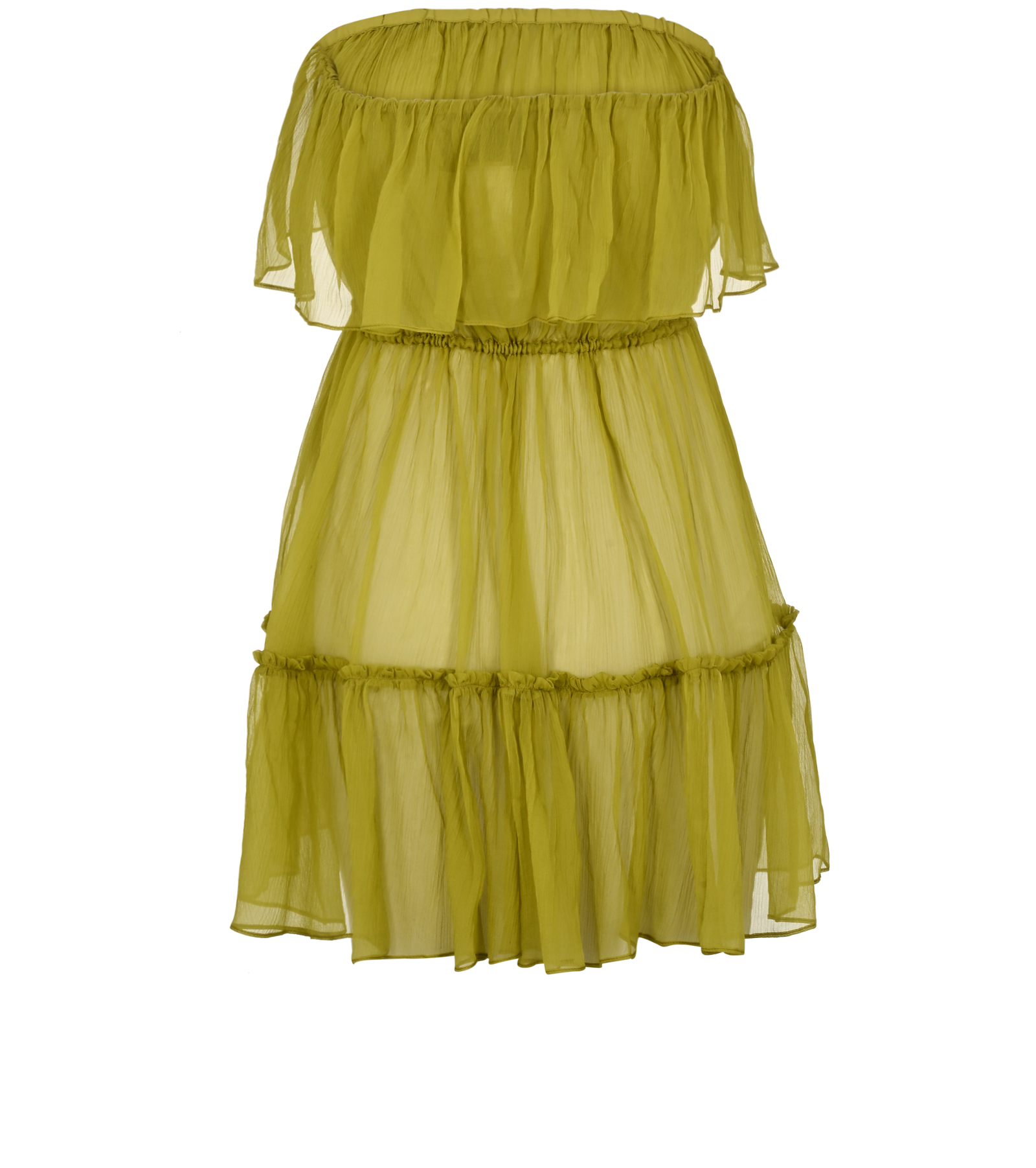 Gucci Ruffle Top, &pound;150, Clothing, Green, Silk, Back view