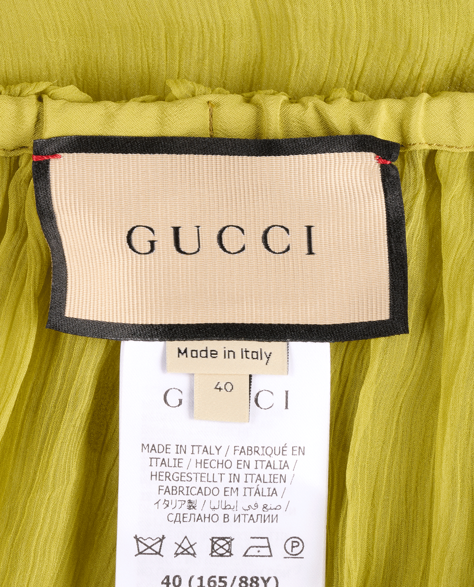 Gucci Ruffle Top, &pound;150, Clothing, Green, Silk, Other view