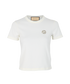 Gucci Interlocking G Crystals T-Shirt, &pound;180, Clothing, White, Cotton, Front view
