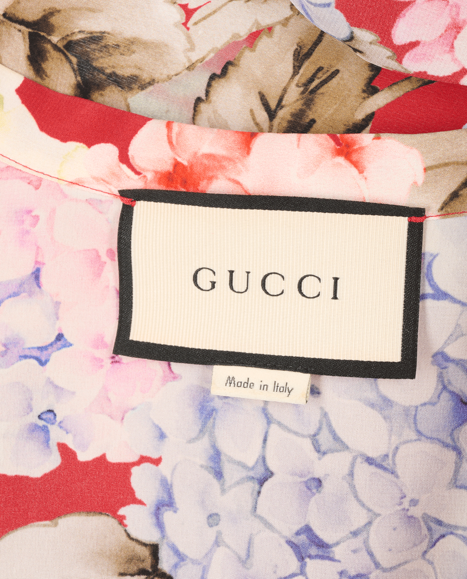 Gucci Ruffled Floral Blouse, &pound;220, Clothing, Red, Silk, Other view