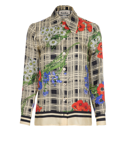 Gucci Bouquet Flower Grid Shirt, front view