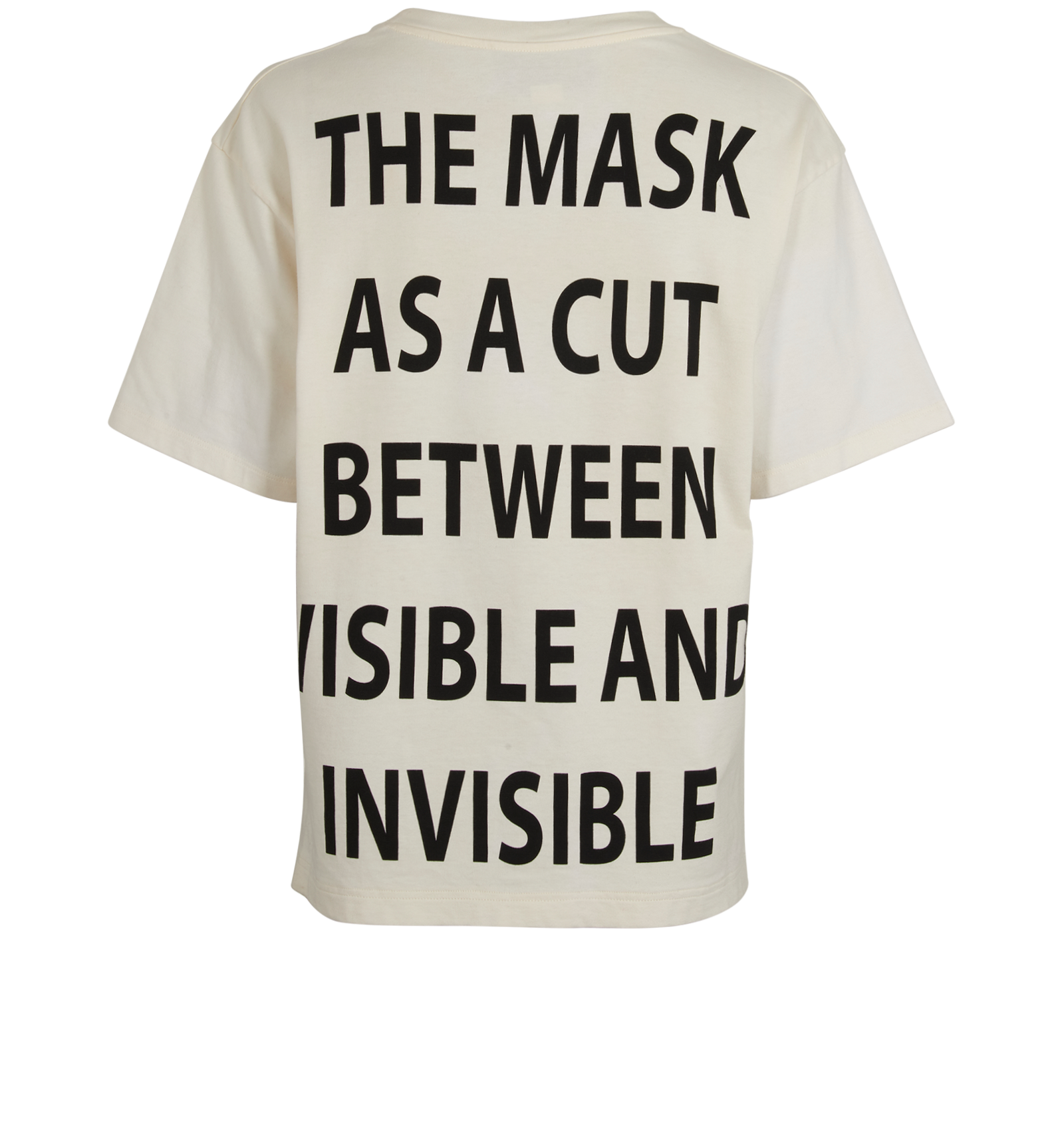 Gucci Cat Mask T-Shirt, &pound;120, Clothing, Black/Cream, Cotton, Back view