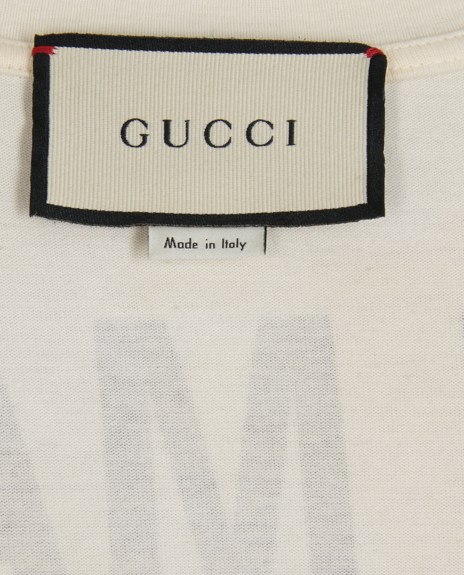 Gucci Cat Mask T-Shirt, &pound;120, Clothing, Black/Cream, Cotton, Other view