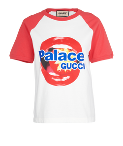 Gucci X Palace Graphic Tee, Cotton, Red/White, Sz XS, 4*