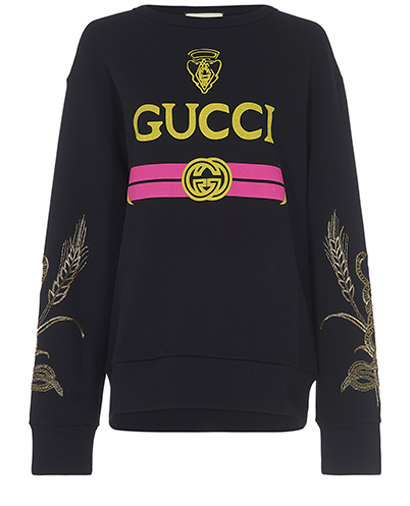 Gucci Embroidered Logo Sweatshirt, &pound;695, Front view