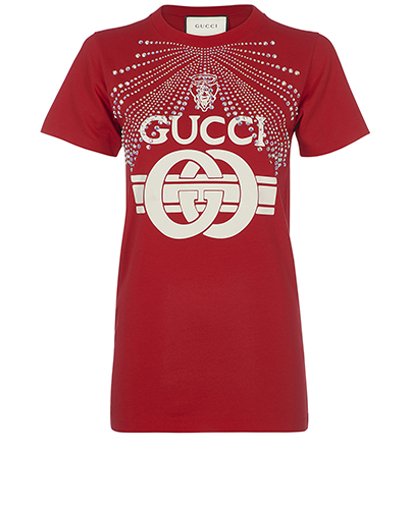 Gucci Crystal Embellished T-Shirt, front view