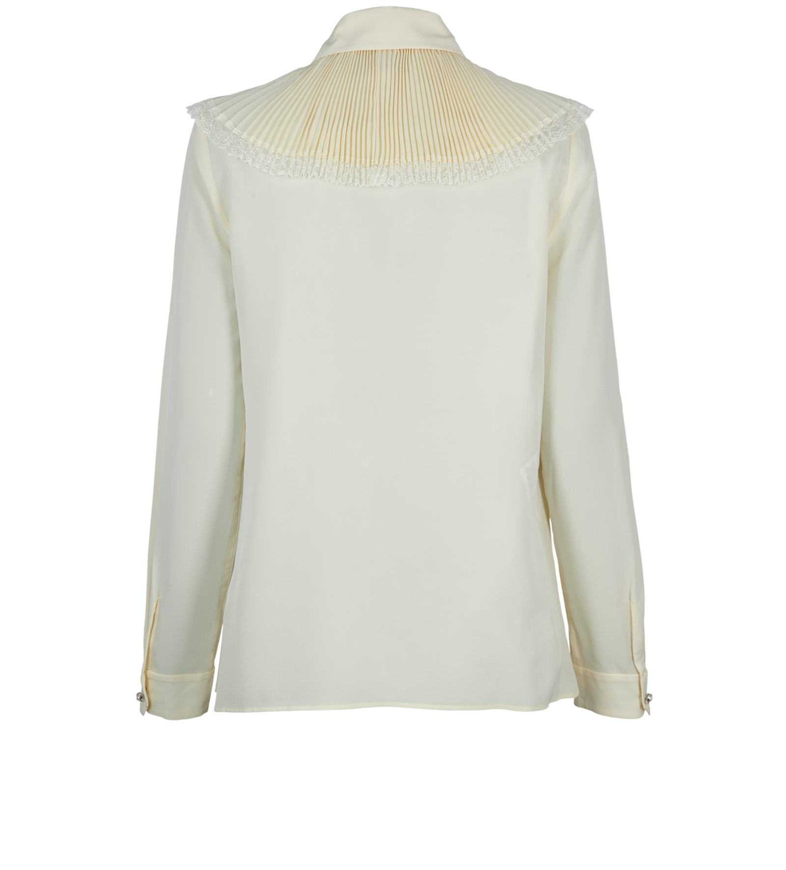 Gucci Crystal Embellished Bow Blouse, &pound;350, Clothing, Cream, Silk, Back view