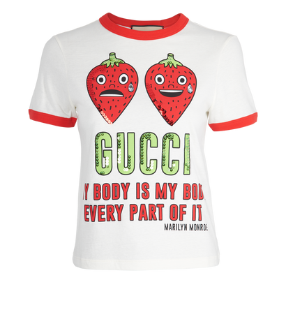 Gucci Strawberry Print T-shirt, front view