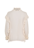 Gucci Ruffle Blouse, &pound;180, Clothing, White, Cotton/Silk, Back view