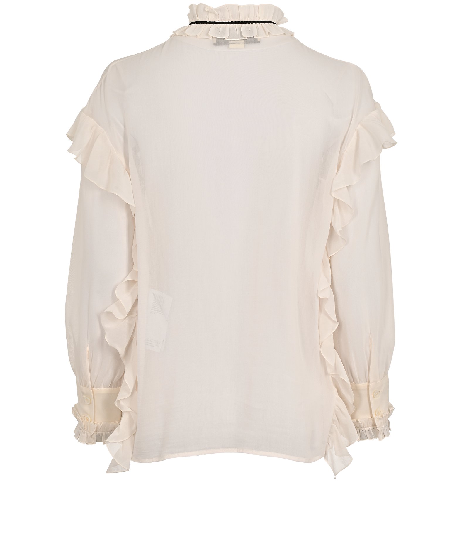 Gucci Ruffle Blouse, &pound;180, Clothing, White, Cotton/Silk, Back view
