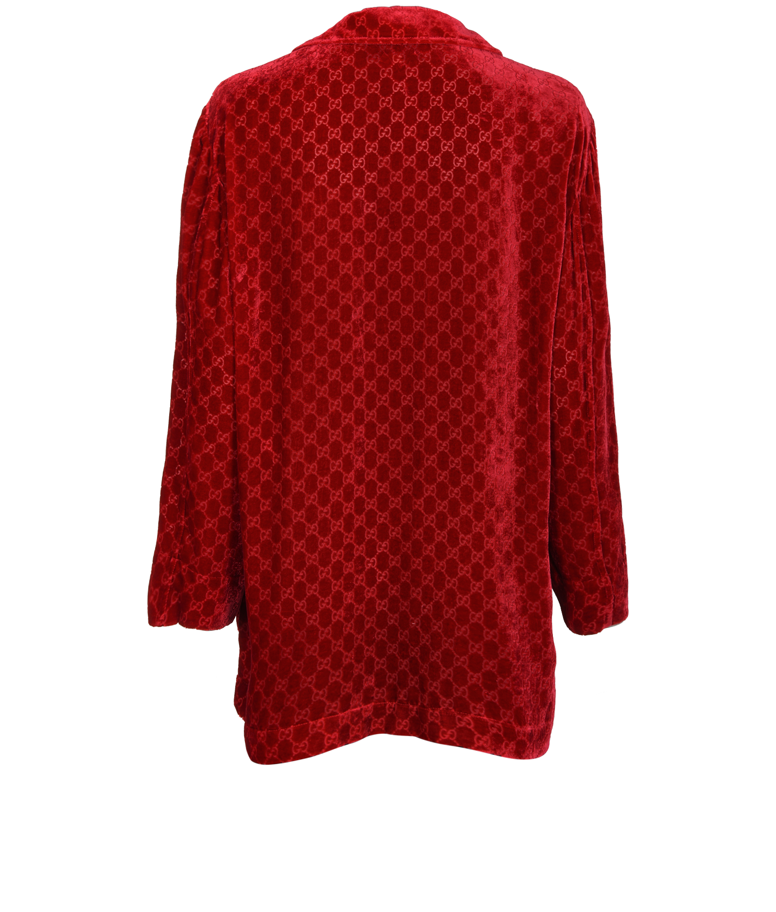 Gucci GG Devore Shirt, &pound;275, Clothing, Red, Silk/Viscose, Back view