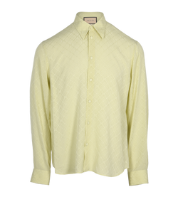 Gucci GG Shirt, Men, Silk, Green, Sz XS, 3*