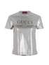 Gucci Logo Laminated T-Shirt, &pound;160, Clothing, Silver, Cotton, Front view