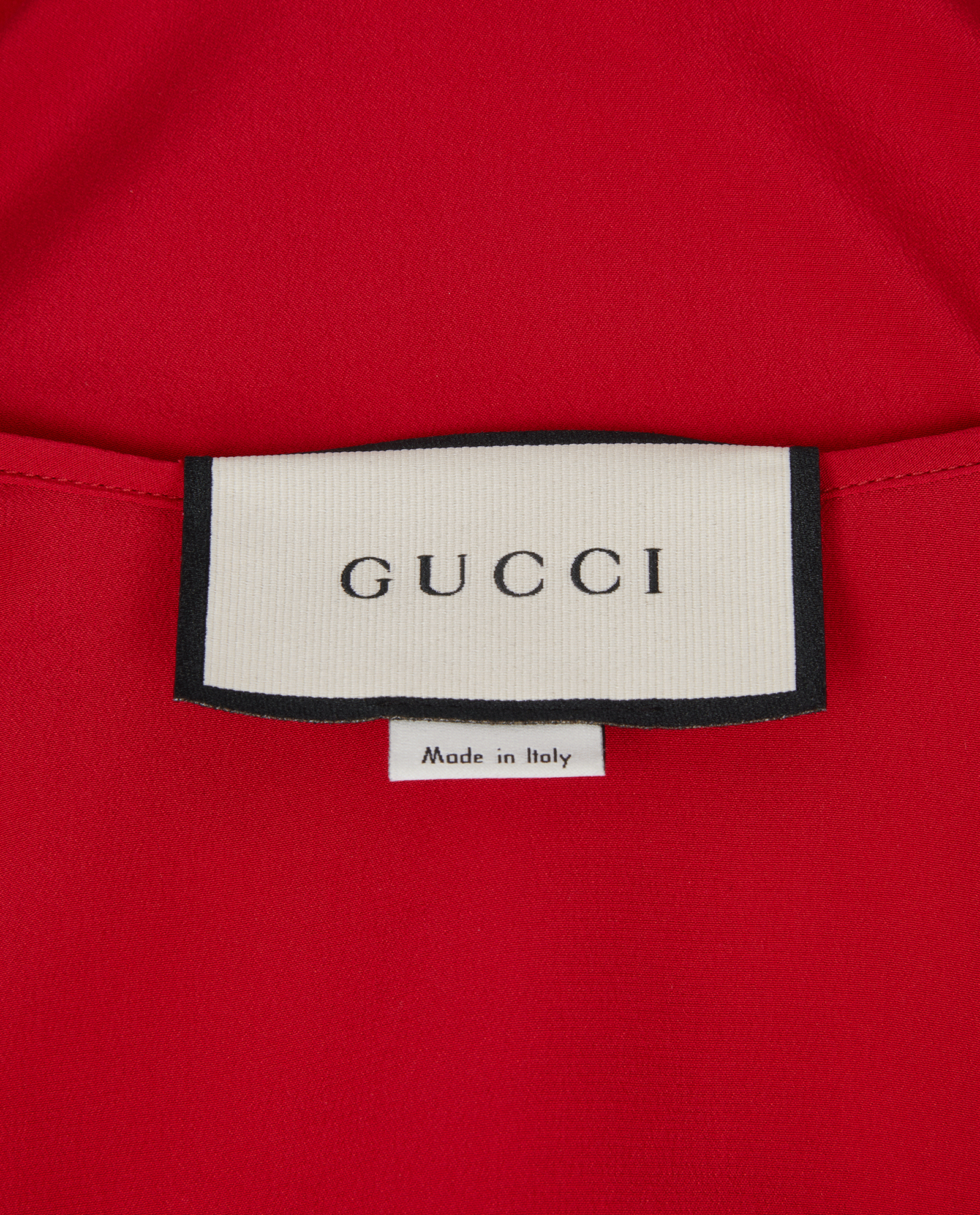 Gucci Frill GG Buttoned Blouse, &pound;220, Clothing, Red, Silk, Other view