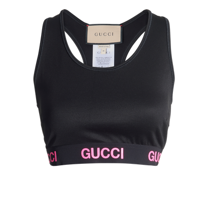 Gucci Logo Print Cropped Top, front view