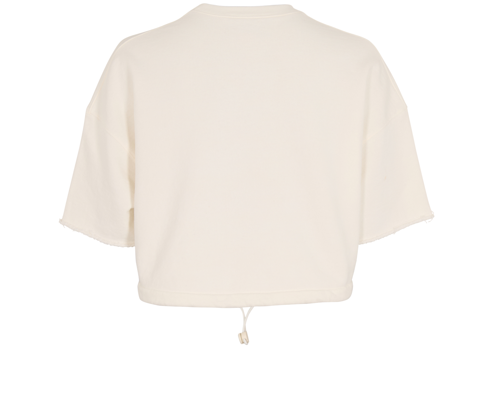 Gucci Logo Embroidered Cropped Top, &pound;195, Clothing, White, Cotton, Back view