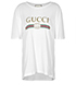 Gucci Oversized Washed Logo T Shirt, front view