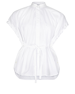 Helmut Lang Shirred Sleeve Shirt, Cotton, White, S, 4*
