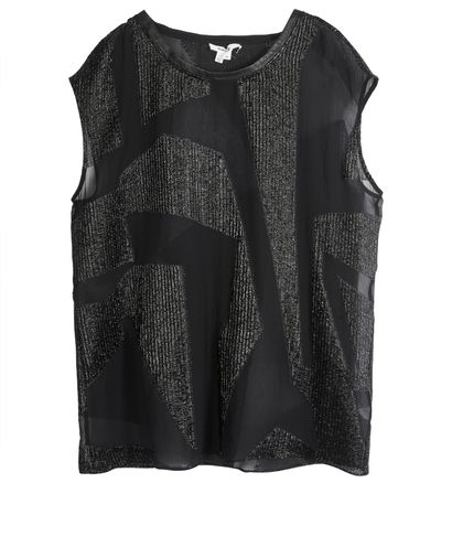 Helmut Lang Sleeveless Sheer Top, front view