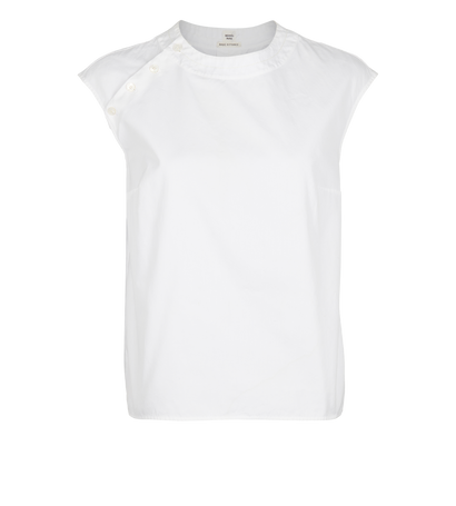 Hermes Sleeveless Top, &pound;190, Clothing, White, Cotton, Front view
