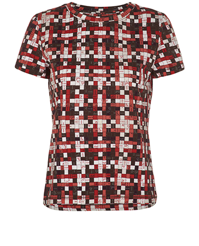 Hermes Printed Squares T-Shirt, front view