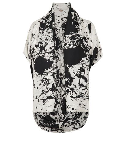 Hermès Paint Splatter Blouse, front view