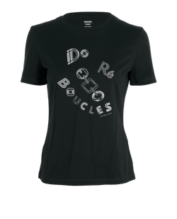Hermes Micro Do Re T-Shirt, Cotton, Black, UK10, 3*