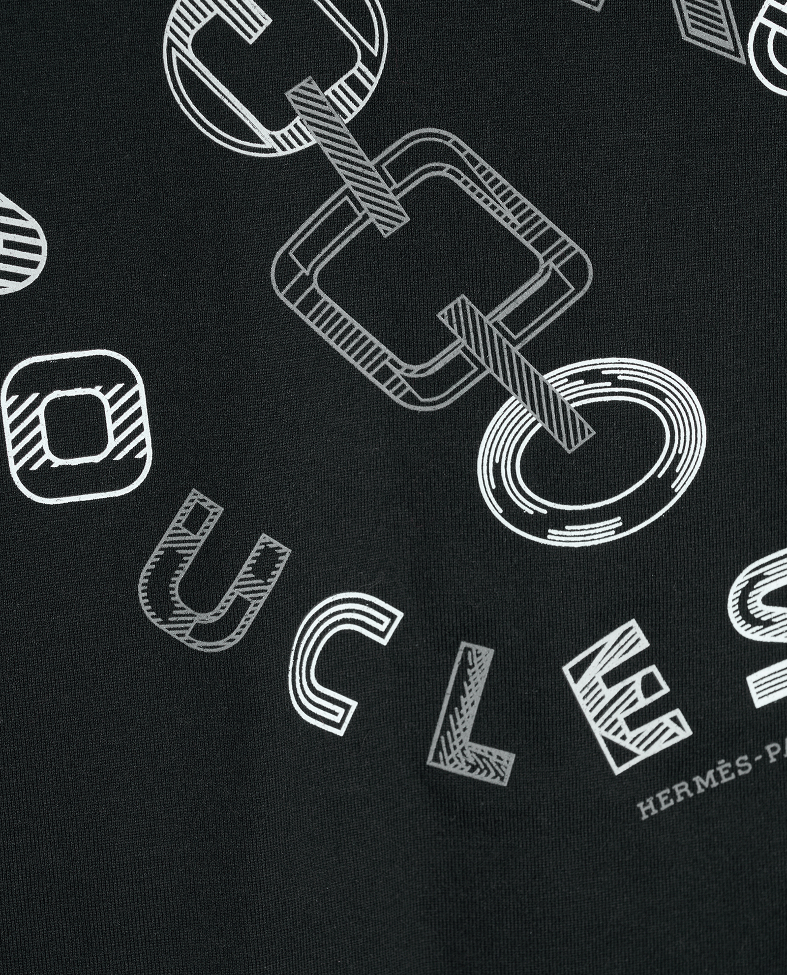 Hermes Micro Do Re T-Shirt, &pound;195, Clothing, Black, Cotton, Other view