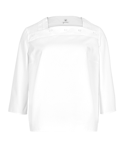 Hermes Boat Neck Button Blouse, front view